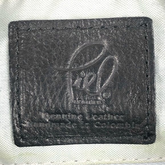 Piel Leather Open Market Bag Black Shoulder Bag 12.5x10.5x2 in. - Picture 7 of 12